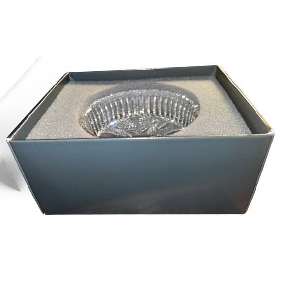 Waterford Crystal Best Wishes Wine Bottle Coaster Never Used! - Picture 4 of 6